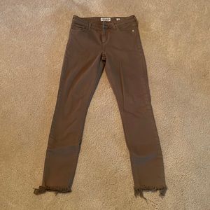 Lucky brand tan Jean frayed bottom